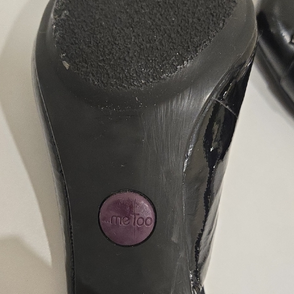 Me Too Glossy Black Slingback Heels - Picture 13 of 13